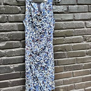 Gerard Darel silk Blue and White Patterned cocktail  Dress